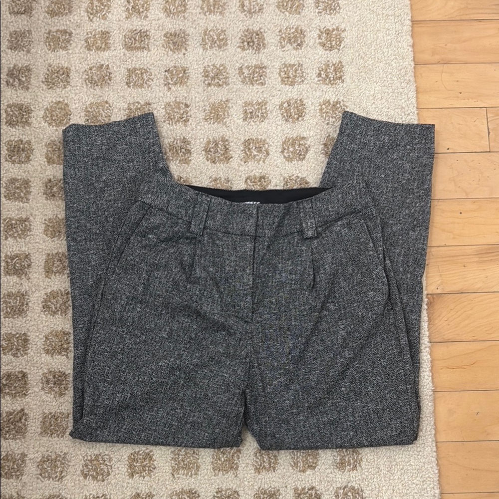 Express Gray Dress Pants with Tapered Legs and Pleats